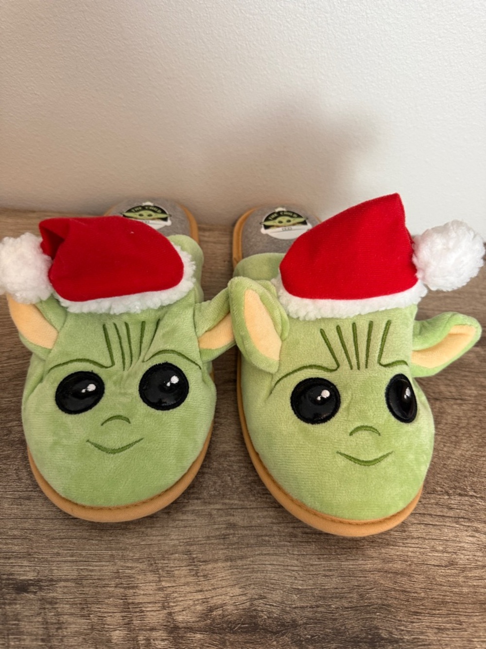 Baby Yoda Plush Holiday Slippers